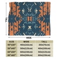 thumbnail image 3 of DouZhe Ultra-Soft Micro Fleece Lightweight Flannel Bed Blanket, Ethnic Boho Moroccan Ikat Print Cozy Warm Throw Blankets, 50"x40", 3 of 7