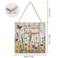 thumbnail image 2 of Wild Flower Every Day Is New Beginning Welcome Decor Sign, Hanging Wood Sign Home Decorative, Printed Wood Wall Art Sign Porch Decor Sign, Farmhouse Front Door Decor Sign 12"x12", 2 of 8