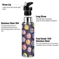 thumbnail image 3 of Yayeee 20oz Insulated Water Bottle Double Wall Stainless Steel with Flip Straw Lid, Colorful Candies, 3 of 7