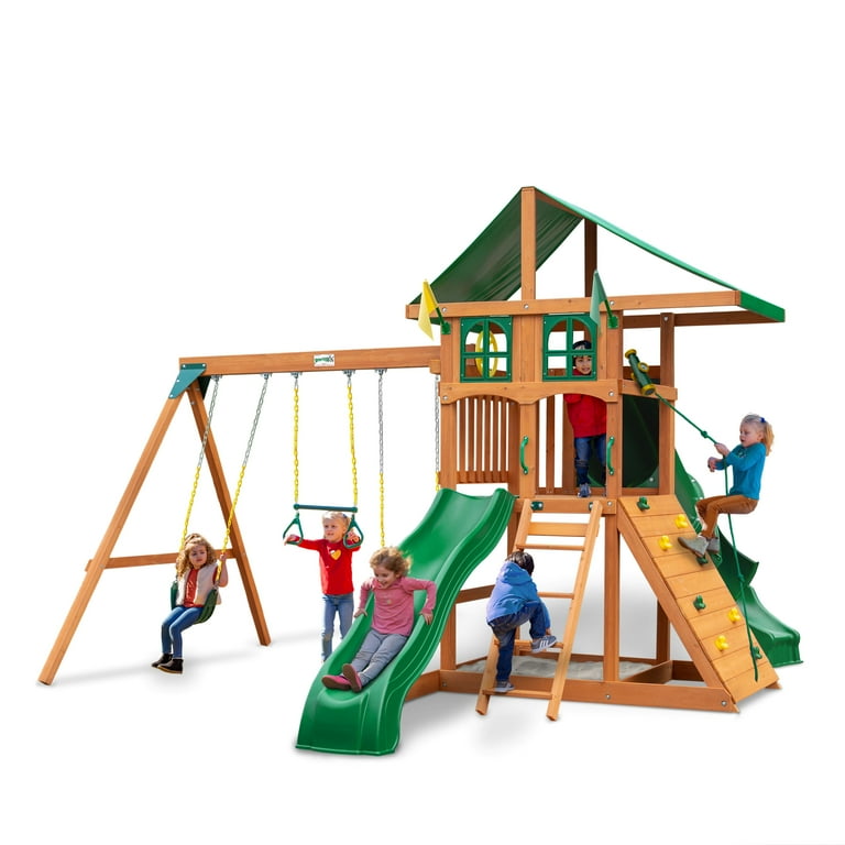 Gorilla Playsets Avalon Treehouse Cedar Playground for Kids with