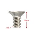 thumbnail image 4 of PZRT 12 Uds tornillo avellanado hexagonal de acero inoxidable A2-70 tornillo de cabeza plana pernos Allen M5x10 tono plateado, 4 of 4