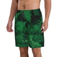 thumbnail image 2 of Goofa Green Leave Fern Printed Mens Swim Trunks Summer Quick Dry Short Beach Swimwear Bathing Suits-X-Large, 2 of 9