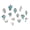 Sets, variant on HUANLEDASH 14Pcs/Set Vintage Bohemian Open End Adjustable Ring Set Cactus Sun Shape Faux Turquoise Knuckle Rings Fashion Jewelry Gift