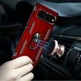 thumbnail image 4 of For Google Pixel 7 Hybrid Durable Hard PC Dual Layer TPU 360° Rotatable Ring Stand Holder Kickstand Fit Magnetic Car Mount Cover ,Xpm Phone Case [ Red ], 4 of 8