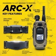 Dogtra ARC-X Remote Training Collar – ¾-Mile Range, for Dogs 15 lbs+, Slim Design, IPX9K Waterproof, 100 Stimulation Levels, Vibration, Tone, Rechargeable