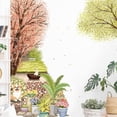 thumbnail image 1 of Calcomanías de pared con margaritas, flores, árboles, hojas verdes, enredaderas, gatos, para sala de estar, dormitorio, sofá, TV, fondo, arte decorativo (cerezo y corgi), 1 of 5