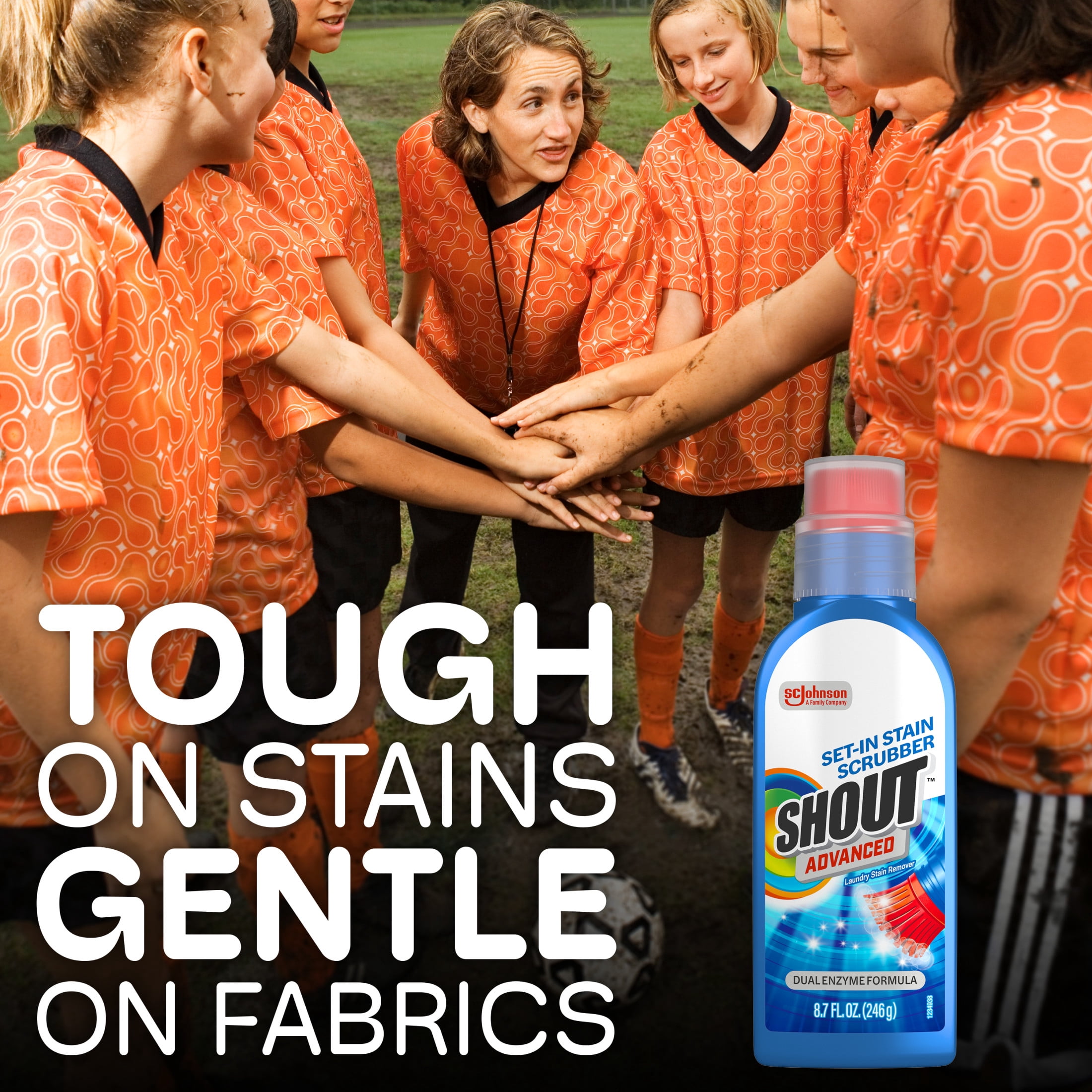 (4 pack) Shout Advanced Ultra Concentrated Gel Brush, 8.7 fl Ounce