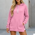 thumbnail image 2 of FUZHIQ Hoodie Dress for Women â Trendy Pullover Long Oversized Sweatshirt Dresses for Women 2026 with Pockets, Split Hem, 2 of 5