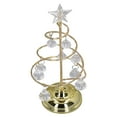 thumbnail image 2 of Lámpara LED para árbol de Navidad, pequeña lámpara decorativa de hierro con cristal, adorno de luz nocturna para regalo, luz cálida dorada., 2 of 14