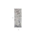 thumbnail image 5 of 8' X 10' Ivory Gray and Blue Abstract Power Loom Worn Faded Area Rug, 5 of 7