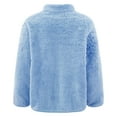 thumbnail image 2 of YONGHS Kids Girls Polar Fleece Jacket Long Sleeve Zipper Outerwear Winter Warm Coat Blue 11-12, 2 of 6