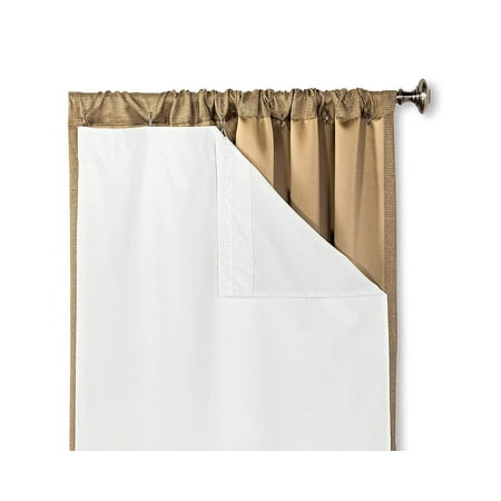 - HLC.ME White Thermal 100% Blackout Curtain Rod Pocket Liner for Complete Darkness, Energy Efficiency, & Privacy