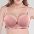 thumbnail image 2 of AJGRHE Women Plus Size BraElegant Lace Underwire Push Up Bra Set Comfortable and Breathable Support for Full Figure 100D Pink, 2 of 5
