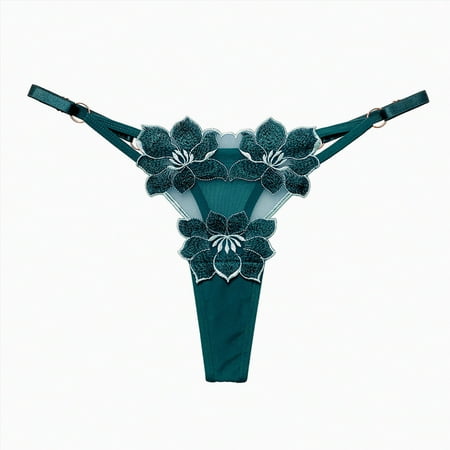 Meiodtion Underwear for Women Seamless Thong Comfort No Show Panty Elastic Waist Waistband Stretchable Panties  Green  One Size