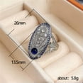 thumbnail image 3 of QQTDFG Vintage 925 Silver Rings Women Cubic Zirconia Wedding Jewelry Rings Gift Sz 6-10-Blue-9, 3 of 8