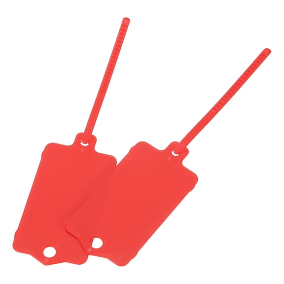 Plastic Tags Key Label Tags for Plastic Tie Mark Product Identification Tags Valve Marking Outdoor Tagging 1.5x2.5 Inch Red 25Packs