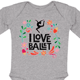 thumbnail image 4 of Inktastic Ballerina Dancer I Love Ballet Girls Long Sleeve Baby Bodysuit, 4 of 5