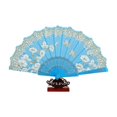 thumbnail image 3 of YAOMOBB Elegant Folding Fan Folding Vintage Style Floral Fan Elegant Performance Party Wedding Handheld, 3 of 7