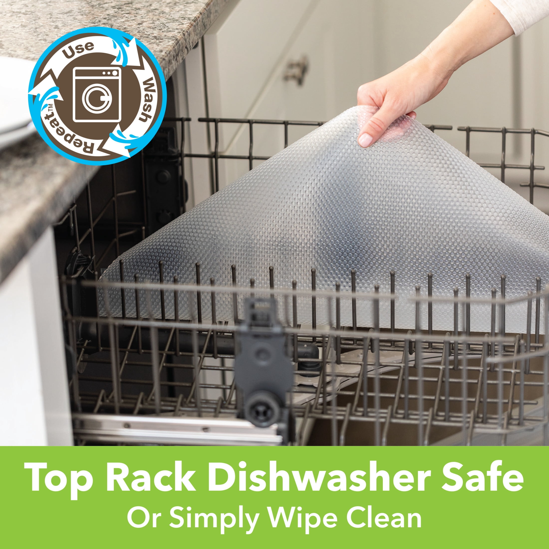 (2 pack) Clear Classic EasyLiner Shelf Liner, Clear 20" x 12' Roll