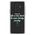 thumbnail image 1 of DistinctInk Clear Shockproof Hybrid Case for Samsung Galaxy S9+ PLUS (6.2" Screen) - TPU Bumper Acrylic Back Tempered Glass Screen Protector - Life is Too Short to Wear Boring Jewelry, 1 of 5