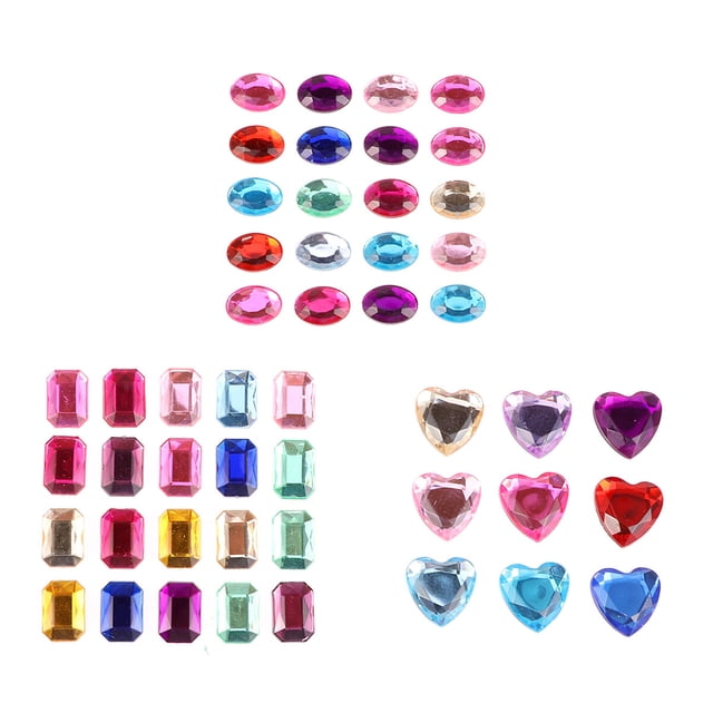 EeaseCA 15 Sheets Self-adhesive Acrylic Crystal Rhinestone Stickers Jewels Gems Stickers DIY Crafts Supplies Mixed Colors