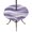 Purple, Lilac, White, variant on Round Outdoor Tablecloth with Umbrella Hole and Zipper, Navy Blue Ombre Tablecloth with Elastic Waterproof, Modern Moire Abstract Art Aesthetics Patio Table Covers for 36" - 44" Picnic Pool Tables