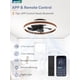 thumbnail image 3 of Ventilador de techo LEDIARY, 50 cm, LED, mando a distancia, color nogal, 110 V, 3 of 7