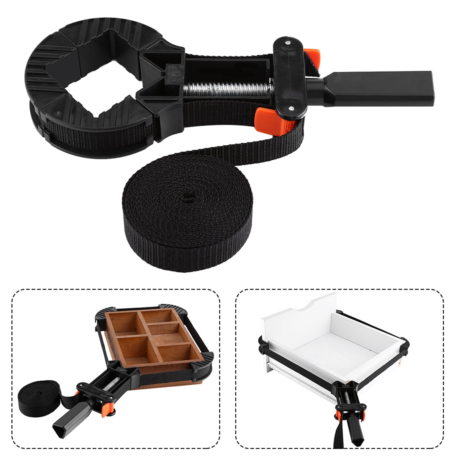 Band Strap Clamp, Asixx Multi-function Adjustable Corner Clamp Band Strap Support A Multitude Of Shapes Like Rectangular Round Polygon And Square - View #3