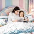 thumbnail image 4 of Manfei Axolotl Pattern King Size Comforter Sets,Kawaii Animal Comforters King Size,Reversible,3 Pieces,1 Comforter and 2 Pillowcases, 4 of 7