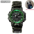 thumbnail image 1 of Outdoor Men Military Quartz Watch Waterproof Multifunctional Survival Tactical Watch Compass Sport LED Digital Watches green_5, 1 of 7