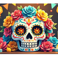 thumbnail image 4 of Colorful Design Day of the Dead Festive Banner Skull Decoration Mexican Festival for Celebrations Cultural Events Parties, 4 of 8