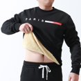 thumbnail image 2 of Xihbxyly Camisa Acolchada para Hombre, Elegante Camiseta de Manga Larga con Cuello Redondo, Informal, de Color Liso, Ideal para Uso Diario, Actividades Al Aire Libre, Moda Otoño-Invierno., 2 of 7