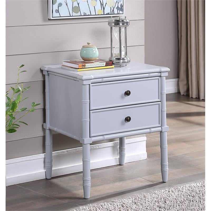 Ellison Dove Gray 2Drawer Wood Nightstand