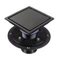 thumbnail image 1 of 4 Inch 6 Inch 304 Stainless Steel Square Shower Floor Drain With Flange Black, 1 of 7