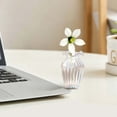 thumbnail image 7 of 1Pcs Elegant Handmade Glass Vase with Vertical Stripe for Desktop Miniature Decoration, 2X1In (Clear1), 7 of 7