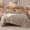 Taupe, variant on Taupe Ruched Comforter Set Size, Ruffle Comforter Set,Luxury Ruched Bedding 3 count,Soft Durable Ruffle Bed Set for Seasons