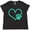 Black Leopard, variant on Inktastic Teal Heart with Paw Print Women's Plus Size T-Shirt