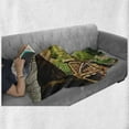 thumbnail image 6 of Nature Soft Flannel Fleece Throw Blanket, Wooden Country House by the Lake with Horizon Background Village Rural Life View, Cozy Plush for Indoor and Outdoor Use, 70" x 90", Multicolor, by Ambesonne, 6 of 6