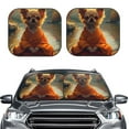 thumbnail image 2 of Yiaed Maple Leaf Meditating Chihuahua Print Car Front Windshield Sun Shade,Foldable Anti-UV Car Sunshade for Front Window for Most Vehicles-Large, 2 of 5