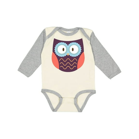 Inktastic Owl Boys or Girls Long Sleeve Baby Bodysuit