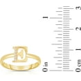 thumbnail image 4 of Floreo 10k Yellow Gold Letter A-Z Small Block Alphabet Character CZ Initial Ring, 4 of 5
