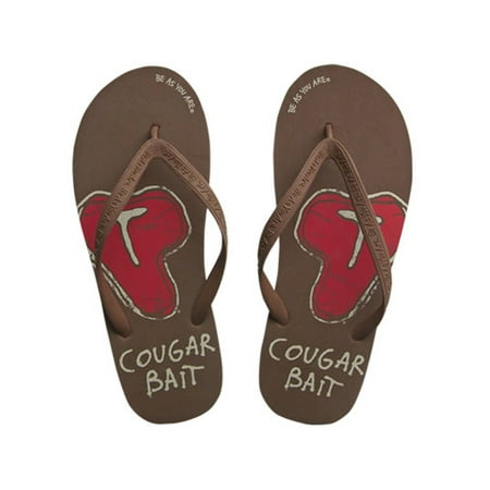 

Cougar Bait Men s Brown Novelty Flip Flops Size Medium