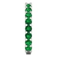 thumbnail image 4 of 1.26 ctw Wedding Band for Women - 14K White Gold Simulated Emerald Stackable Eternity Ring, 4 of 6