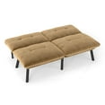 thumbnail image 6 of Convertible Futon Sofa Bed, Folding Sofa Sleeper,Modern Sofa Couch for Small Space,Apartment,Living Room,Brown, 6 of 7
