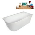 thumbnail image 5 of 59" Streamline B-360-123-BL Soaking Freestanding Tub and Tray With Internal Drain in Matte Black, 5 of 10