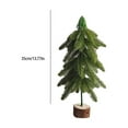 thumbnail image 4 of Viflosae Christmas Home Decor Artificial Christmas Tree Green Round Wooden Base Simulation Christmas Tree Desktop Decorations Home Ornaments Artificial Christmas Tree Decoration Tree, 4 of 7