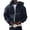 Navy, variant on MIASHUI Unisex Full Zip Up Solid Color Hooded Sweatshirtå¨Ñ
ç·¨Trendy Casual Hop Style Open Front Jacket Grey,L
