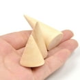 thumbnail image 3 of 3Pcs Unpainted Wood Cones Ring Holder Jewelry Display Stand DIY Craft Wooden Cone, 3 of 7
