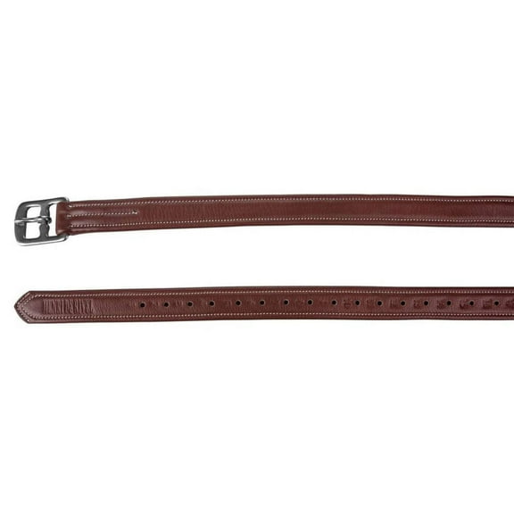 Laureate by Henri de Rivel Equestrian Triple Covered Stirrup Leathers w/ Flat Buckles- Oakbark, 60