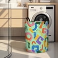 thumbnail image 5 of Colorful Abstract Shapes Play Print Extra Large Foldable Laundry Basket  Stylish  Easy to Use for Bedroom Bathroom  Laundry Room  Oxford Fabric Storage Bin, 5 of 9
